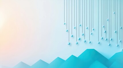 Obraz premium Blue shadow of mountain peaks stretching under the morning sun.