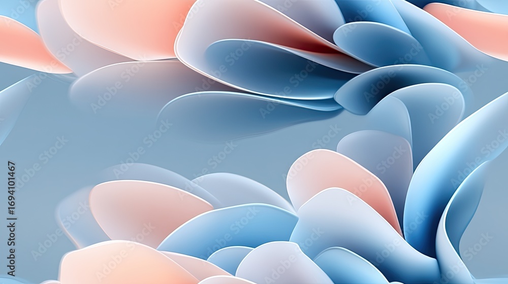 Aufkleber a serene blend of pastel colors forms a soft abstract design with gentle curves, creating a tranquil