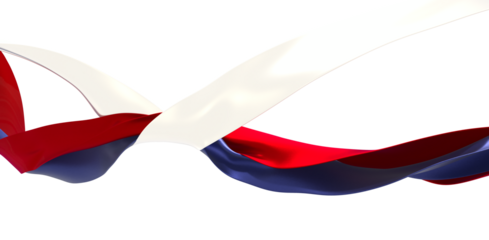 Flowing fabric in red, white, and blue creates an abstract design. Perfect for backgrounds or patriotic themes.