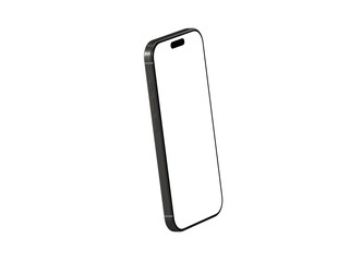 High-quality image of a sleek black smartphone with a blank screen, perfect for app presentations, website mockups, and digital marketing materials.