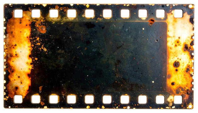 Abstract rusty film strip with grunge effect, vintage photography aesthetic