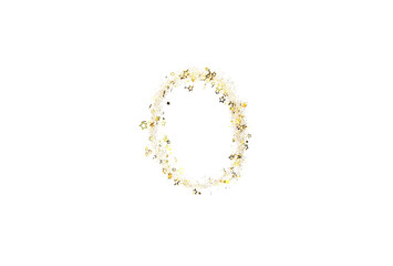 Elegant gold stars forming an oval frame. Perfect for invitations, celebrations, or adding a touch of sparkle to your designs.