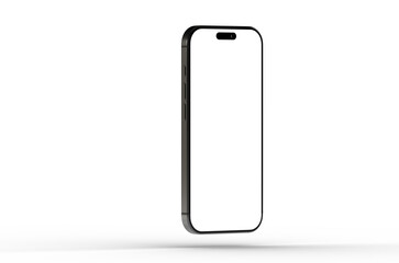 High-quality image of a modern smartphone with a blank screen, perfect for app presentations or website mockups.