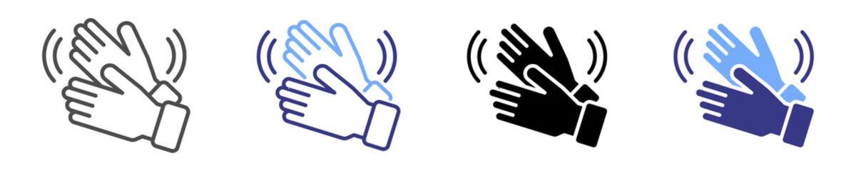 Non Verbal Communication icon set multiple style