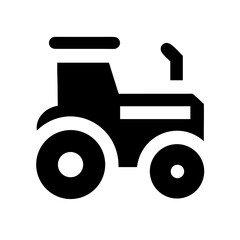 Tractor agriculture farm vehicle icon farming equipment machinery rural harvest field cultivate transport 100