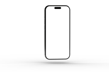 High-quality image of a modern smartphone with a blank screen, perfect for app presentations or website mockups.