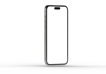 High-quality image of a modern smartphone with a blank screen, perfect for app presentations or website mockups.