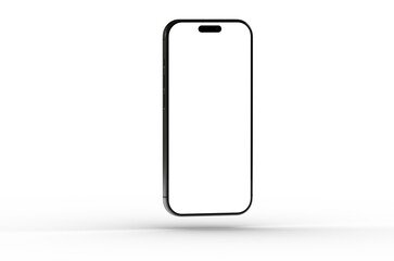 High-quality image of a modern smartphone with a blank screen, perfect for app presentations or website mockups.