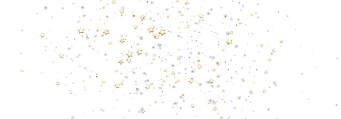 Sparkling festive background with gold and silver stars. Perfect for holidays or celebrations.