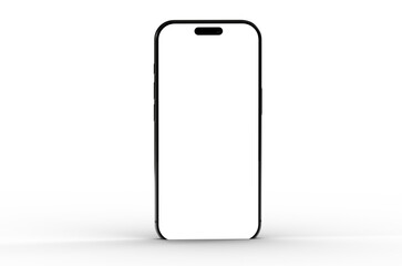 High-quality image of a modern smartphone with a blank screen, perfect for app presentations or website mockups. Download now!
