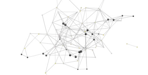 Stock photo of abstract network connection.  Nodes and lines represent data flow and connections.