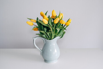 Colorful bouquet of tulips