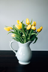 Colorful bouquet of tulips
