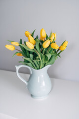 Colorful bouquet of tulips
