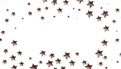 Beautiful image of brown stars scattered on white background. Perfect for various design projects.
