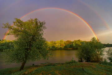rainbow over the river
