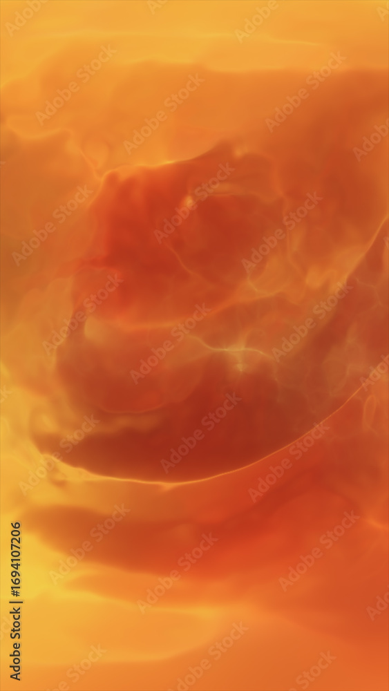 Poster abstract fluid orange and red texture with smooth gradients and soft organic lighting transitions
