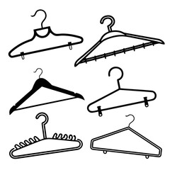 Various clothing hangers illustrated garment hangers