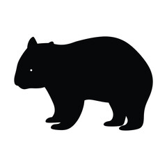 Discover the adorable wombat silhouette vector illustration for your creative design projects today