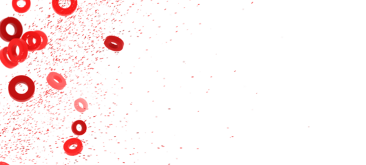 Modern abstract background with red rings and particles. Perfect for websites, presentations, and more.