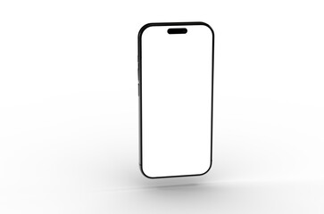 High-quality image of a modern smartphone with a blank screen, perfect for app presentations or website designs.