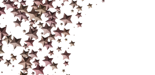 Abstract background with brown stars falling on white. Perfect for festive designs.