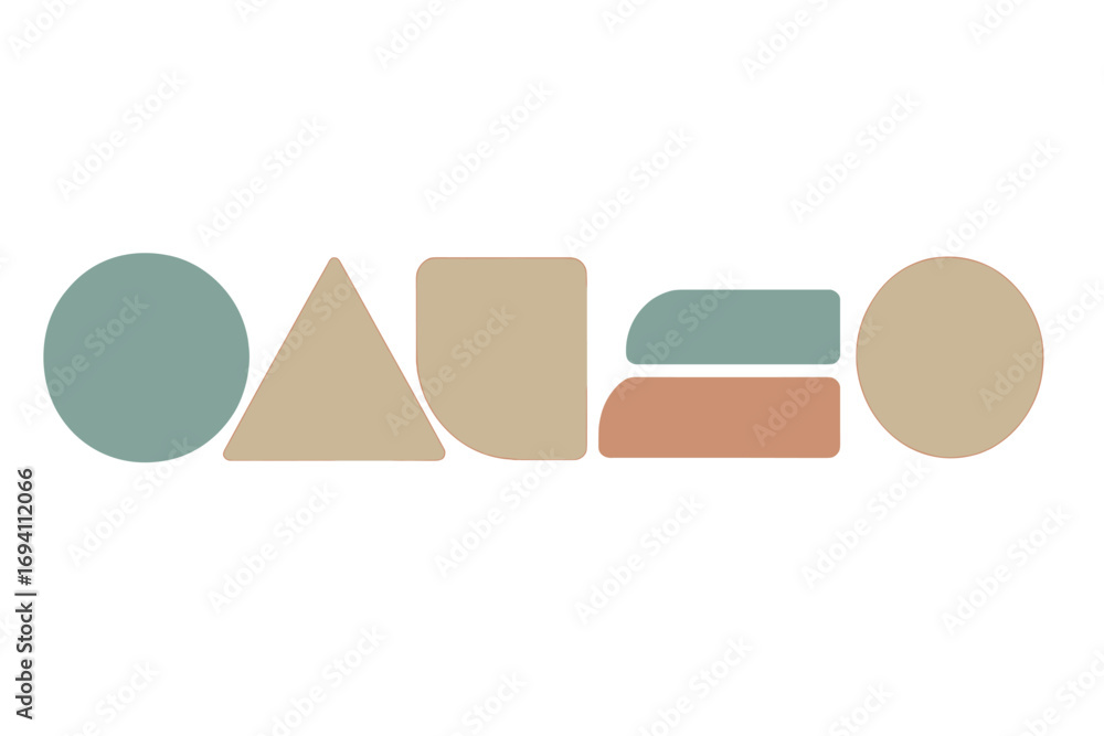 Poster modern minimalist design with geometric shapes. abstract vector background banner. simple contempora