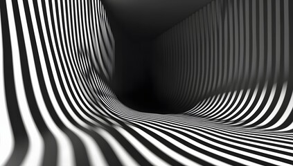 Black and white geometric background with shadows. Minimalist design,