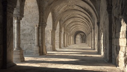 Ancient stone archway passageway