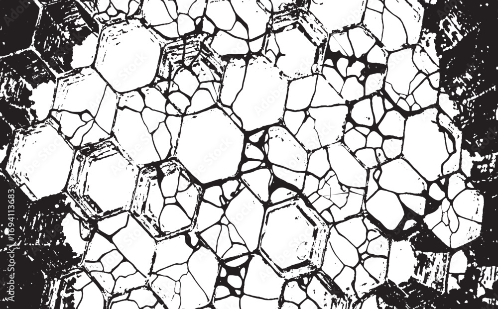 Aufkleber abstract grunge black and white illustration featuring contrasting patterns and textures offering a 
