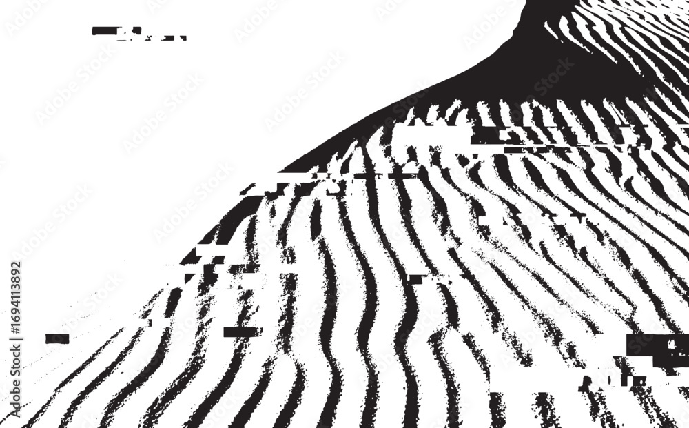 Poster abstract monochrome landscape with geometric patterns and minimalist composition ideal for contempor