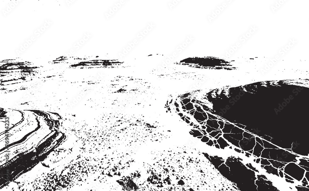 Aufkleber striking black and white abstract texture design with bold lines and organic shapes for visual appea
