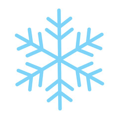 Blue snowflake icon isolated vector illustration Vector illustrator Minimalist vector icons of snow flakes in graceful patterns and linear forms perfect for wintertime, New Year, and holiday visuals
