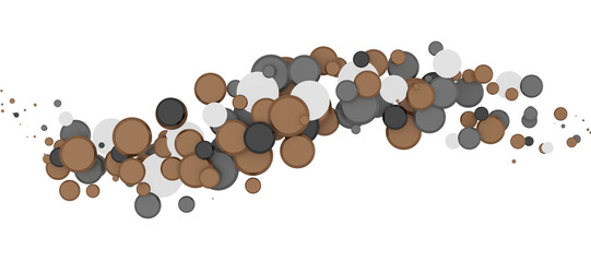 Gilded Festivity: Brilliant 3D Illustration Showcasing a Shower of gold Confetti