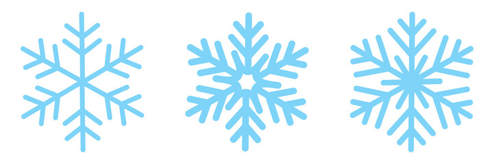 snowflakes icon, snow or snowflake winter symbol set vector art illustration isolated on transparent png Blue snowflake icon set isolated vector illustration. Snowflake different icons.