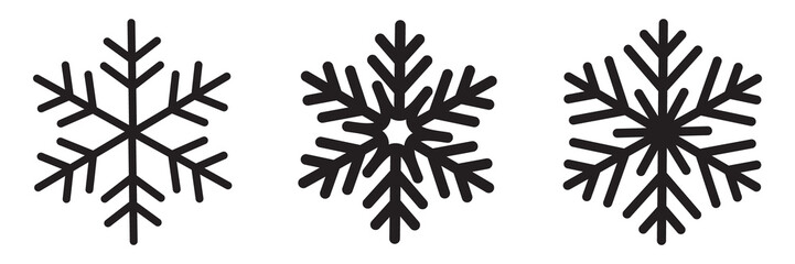 Snowflake different icons. snowflakes icon, snow or snowflake winter symbol set vector art...