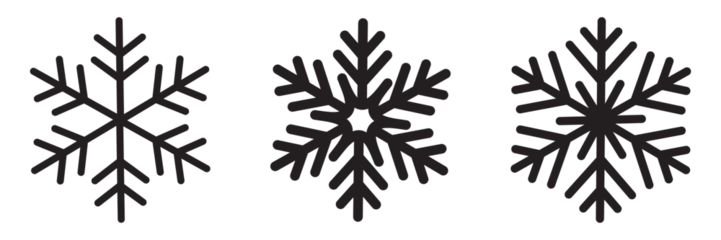 Snowflake different icons. snowflakes icon, snow or snowflake winter symbol set vector art illustration isolated on transparent png Blue snowflake icon set isolated vector illustration.