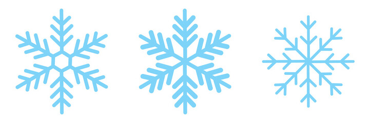 Blue snowflake icon set isolated vector illustration. snowflakes icon, snow or snowflake winter symbol set vector art illustration isolated on transparent png Snowflake different icons.