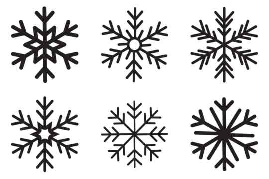 Blue snowflake icon set isolated vector illustration. snowflakes icon, snow or snowflake winter symbol set vector art illustration isolated on transparent png Snowflake different icons. - Powered by Adobe