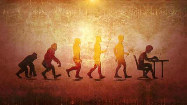 Simple drawing of human origin