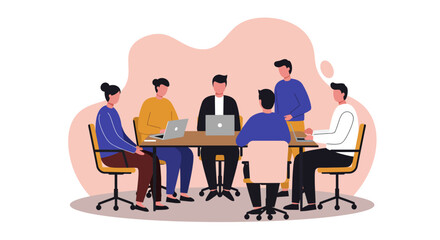 Diverse business team collaborating in a meeting room, discussing strategy and ideas. Ideal for concepts of teamwork, innovation, and corporate success.