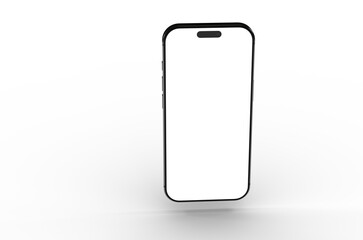 High-quality image of a modern smartphone with a blank screen, perfect for app presentations or website mockups.