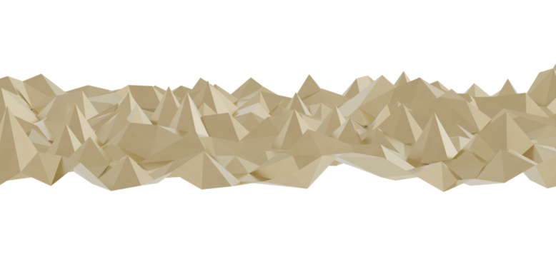 Stunning abstract landscape image featuring a low poly mountain range in beige tones. Perfect for backgrounds, textures, and design projects.