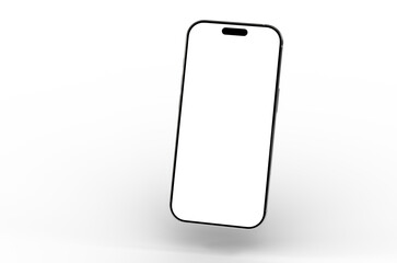 High-quality photo of a modern smartphone with a blank screen, perfect for app presentations or website mockups. Clean and professional design.