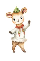 Christmas animal dancing figurine cartoon cute.
