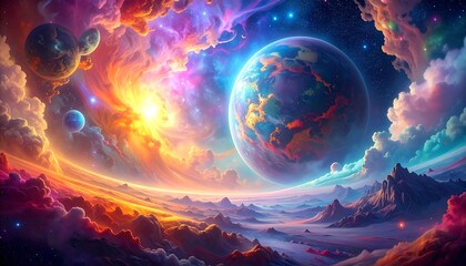 Colorful celestial landscape (5)