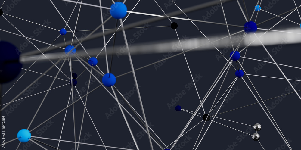 Poster modern abstract background. network connection. digital technology concept.