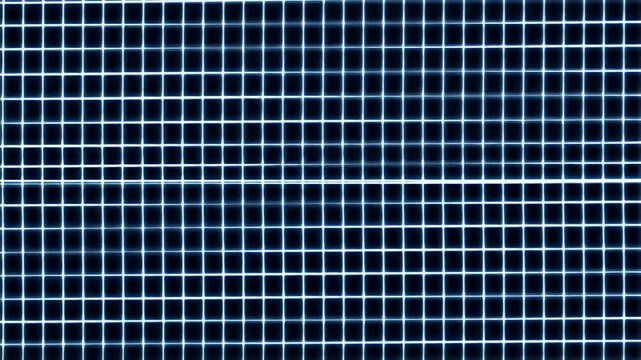 Blue grid pattern against a black background