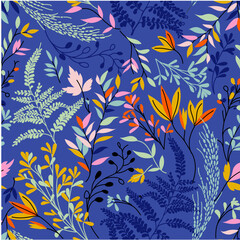 A simple floral pattern with small colors. Vector light background with a pattern of floral texture for decorating fabric