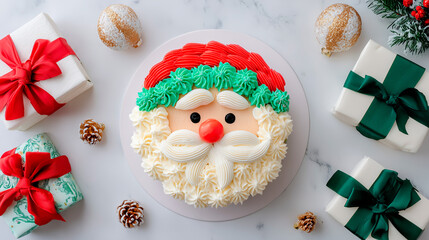 santa claus cupcake
